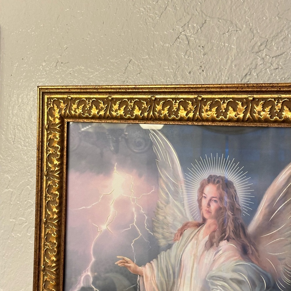 Home interiors ornate Framed wall art Guardian Angel print - Picture 7 of 14